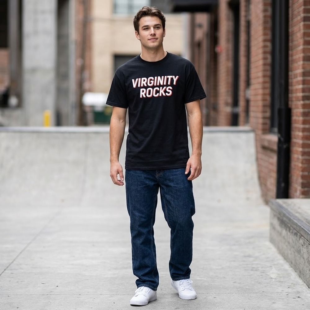 Danny Duncan Virginity Rocks Graphic Tee Shirt Black XL 100% Cotton
